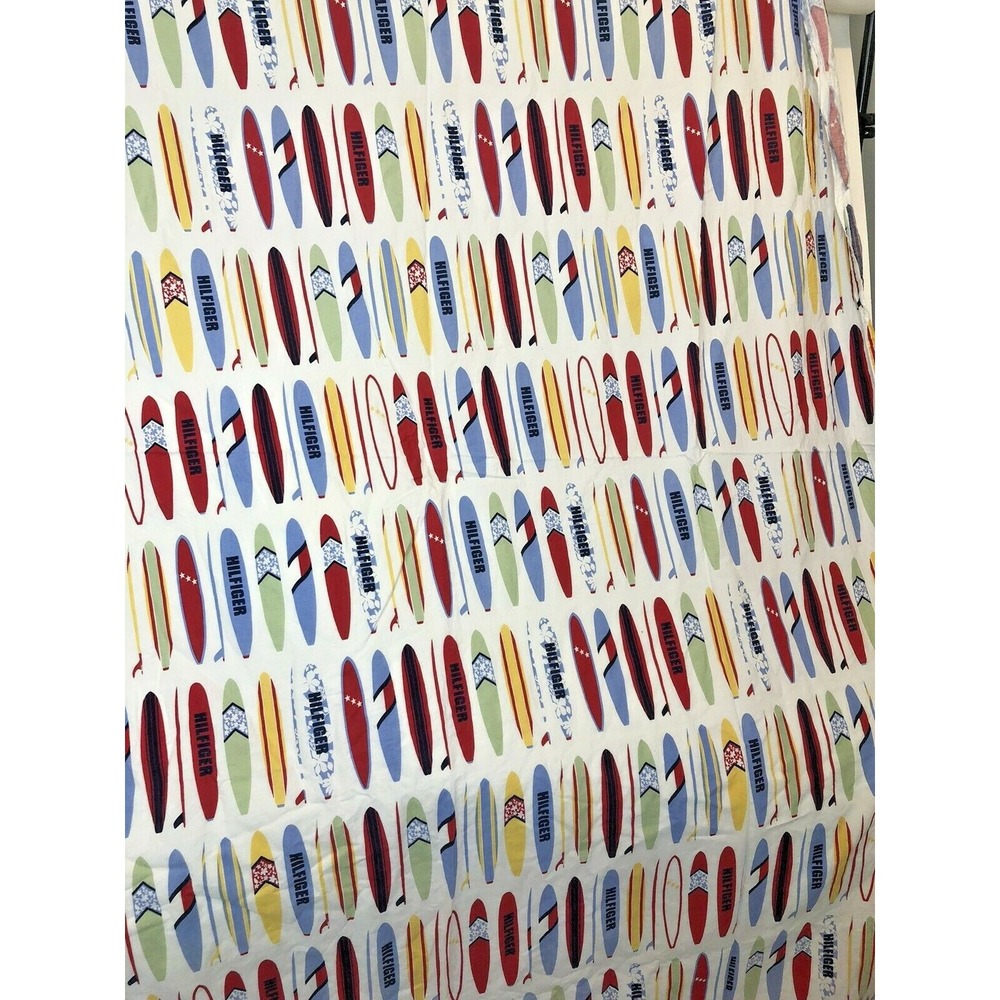 Tommy Hilfiger Surf's Up Surfboard Flat Twin Bed Sheet - Picture 2 of 4